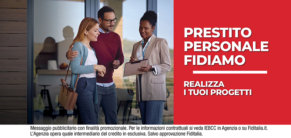 Agenzia Maxifin Srl Fiditalia | Pomezia | Prestito Personale Fidiamo - Ti aspettiamo per realizzare i tuoi progetti. Messaggio pubblicitario con finalità promozionale. Per le informazioni contrattuali si veda IEBCC in Agenzia o su Fiditalia.it. L’Agenzia opera quale intermediario del credito in esclusiva. Salvo approvazione Fiditalia.